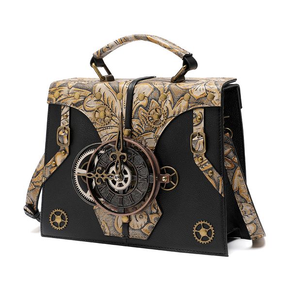 Halloween bag Europe and the United States retro style niche women bag texture embossed leather women handbag cowhide splicing single shoulder diagonal span, Black
Halloween bag Europe and the United States retro style niche women bag texture embossed leather women handbag cowhide splicing single shoulder diagonal span, Black