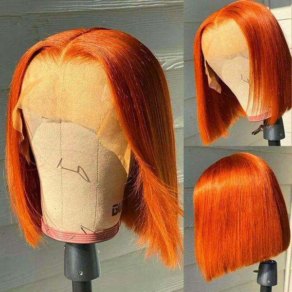 Short Ginger Bob Wig: 4/30 Highlight Lace Front Human Hair Wigs for Women, Natural color
Short Ginger Bob Wig: 4/30 Highlight Lace Front Human Hair Wigs for Women, Natural color