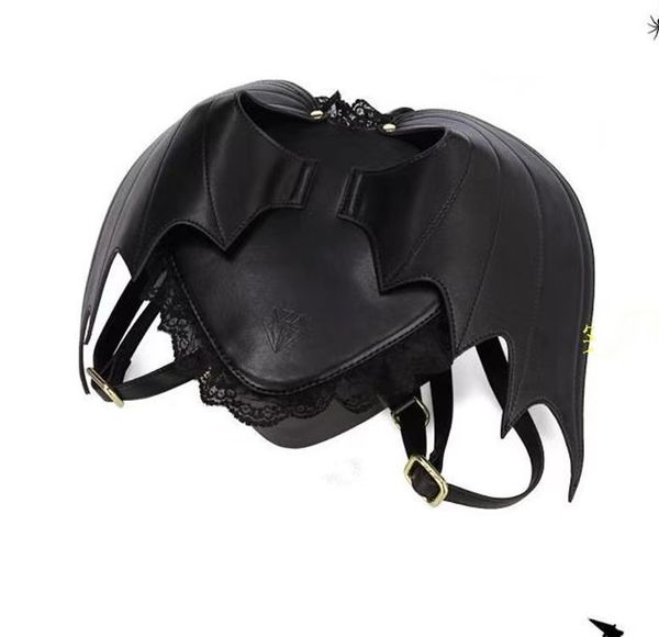 Explosive backpack Harajuku punk Backpack Dark Angel Bat Love female backpack Halloween pu bag, Black
Explosive backpack Harajuku punk Backpack Dark Angel Bat Love female backpack Halloween pu bag, Black