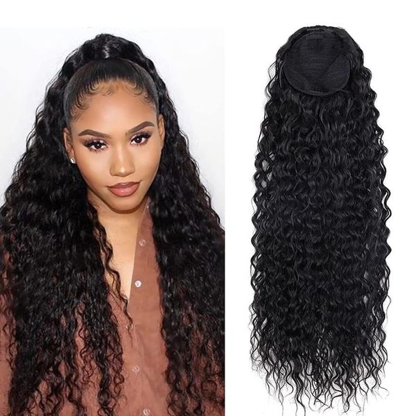 Curly Deep Water Wave Ponytail: 100% Human Hair, Natural Black, Clip-in, Thick & urious, Medium brown
Curly Deep Water Wave Ponytail: 100% Human Hair, Natural Black, Clip-in, Thick & urious, Medium brown