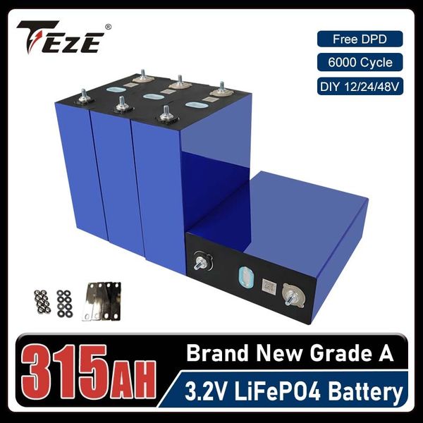 3.2V 315Ah Lifepo4 Battery Grade A 315AH Lithium Iron Phosphate for DIY 12V 24V 48V Boat Golf Cart EU US Tax Free