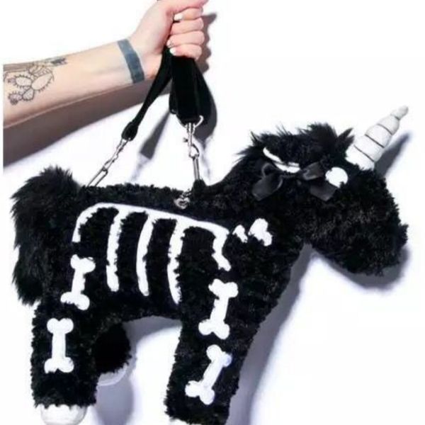Halloween bag shoulder bag plush unicorn crossbody bag Cartoon personality skeleton handbag, Pink
Halloween bag shoulder bag plush unicorn crossbody bag Cartoon personality skeleton handbag, Pink