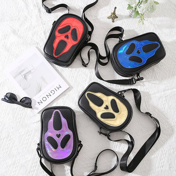Halloween PU single shoulder small body bag trend funny crossbody bag single shoulder, Blue
Halloween PU single shoulder small body bag trend funny crossbody bag single shoulder, Blue