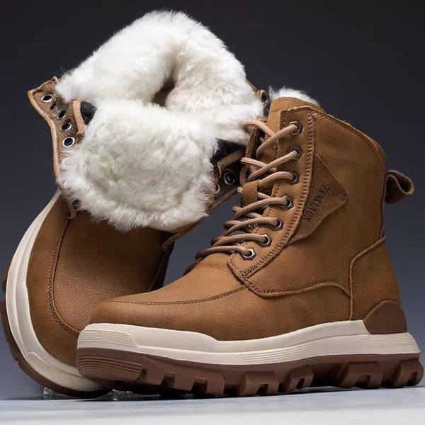 Winter cotton boots Martin boots men retro high-top cotton shoes men plus velvet shoes to keep warm snow boots, W1
Winter cotton boots Martin boots men retro high-top cotton shoes men plus velvet shoes to keep warm snow boots, W1