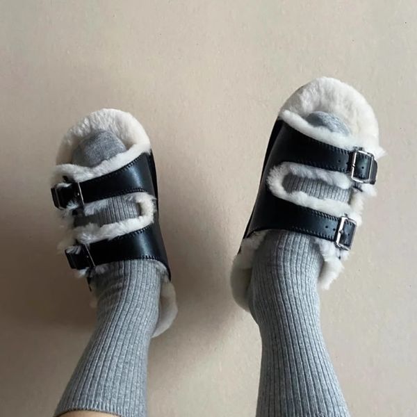 Outside Flats Fur Buckle Design Lady Casual Slip on Leather Slippers 2024 Soft Women Shoes Spring
Outside Flats Fur Buckle Design Lady Casual Slip on Leather Slippers 2024 Soft Women Shoes Spring