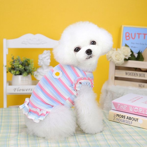 Summer Clothes Pet Vest Dress Knitted Striped T Shirt Chihuahua Bichon Clothing Kitten Puppy Girls Dog Costume, Pink
Summer Clothes Pet Vest Dress Knitted Striped T Shirt Chihuahua Bichon Clothing Kitten Puppy Girls Dog Costume, Pink