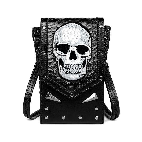 Halloween bag new bag female niche ladies single shoulder crossbody bag Outdoor skull motorcycle mobile phone bag, Black
Halloween bag new bag female niche ladies single shoulder crossbody bag Outdoor skull motorcycle mobile phone bag, Black