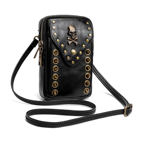 Halloween bag new foreign trade bag Europe and the United States ladies shoulder bag skull rivets outdoor mobile phone bag, Black
Halloween bag new foreign trade bag Europe and the United States ladies shoulder bag skull rivets outdoor mobile phone bag, Black