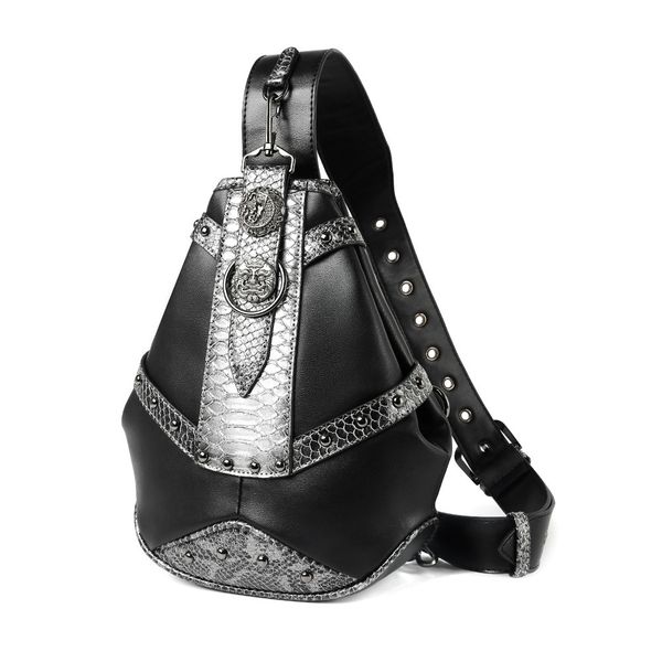 Halloween bag women wholesale Europe and the United States punk serpentine splicing women shoulder bag crossbody bag large capacity chest bag, Black
Halloween bag women wholesale Europe and the United States punk serpentine splicing women shoulder bag crossbody bag large capacity chest bag, Black