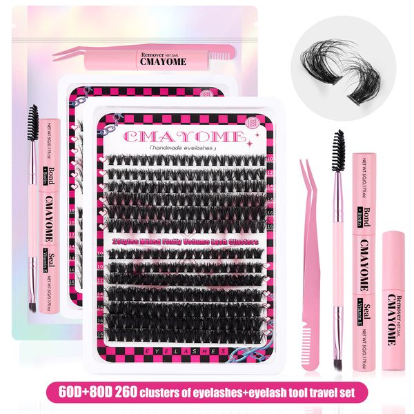 Lash Clusters Extension Kit 60D/80D Individual Extra Thick D Curl 9-16mm Mixed Length Lashes DIY Eyelash
Lash Clusters Extension Kit 60D/80D Individual Extra Thick D Curl 9-16mm Mixed Length Lashes DIY Eyelash