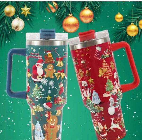 Christmas patterned water bottle 40oz/1200ml insulated with handle and straw hat coffee cup mug outdoor camping Drinkware, Green cup
Christmas patterned water bottle 40oz/1200ml insulated with handle and straw hat coffee cup mug outdoor camping Drinkware, Green cup