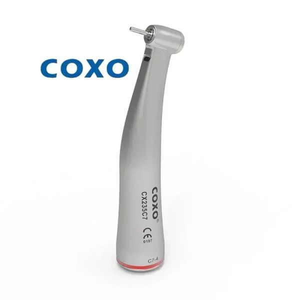 COXO Cx235 C7-4 Handpiece Speed Increase Fiber Bending Machine 1:5 Low External Water Electric Motor Dental Tools Smaller Head 
COXO Cx235 C7-4 Handpiece Speed Increase Fiber Bending Machine 1:5 Low External Water Electric Motor Dental Tools Smaller Head