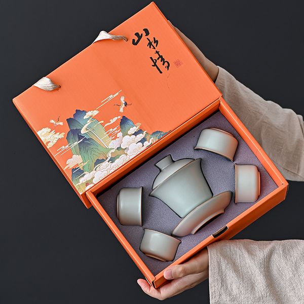 Teaware Sets High End Ru Kiln Kung Fu Tea Suits Of Teapot Lid Bowl Teacup Gift Box Offer Home And Office Dual Use, 5 ru kiln landscape scenery
Teaware Sets High End Ru Kiln Kung Fu Tea Suits Of Teapot Lid Bowl Teacup Gift Box Offer Home And Office Dual Use, 5 ru kiln landscape scenery