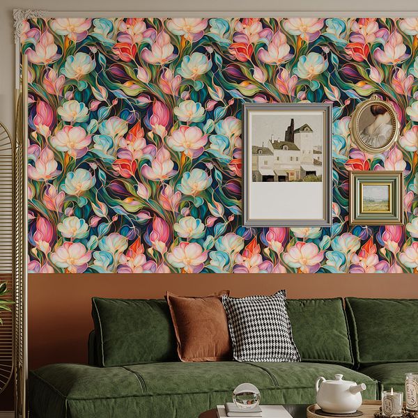 Elegant Handcrafted Watercolor Flower Pattern Walls - Durable & Stylish Home Enhancement, Green plants and flowers
Elegant Handcrafted Watercolor Flower Pattern Walls - Durable & Stylish Home Enhancement, Green plants and flowers