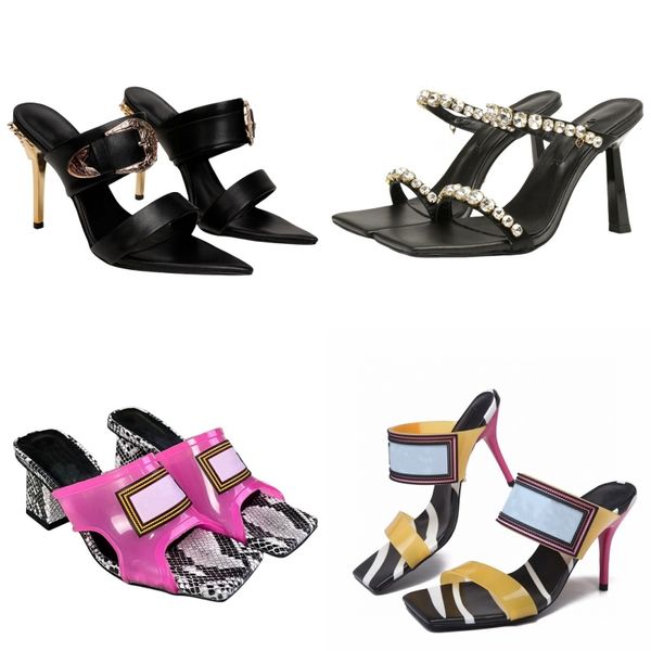 Slippers open toe high heels luxury women's designer shoes sexy summer party shoes classic letter sandals stiletto heel fashion shoes famous brand outdoor shoes, 14-14
Slippers open toe high heels luxury women's designer shoes sexy summer party shoes classic letter sandals stiletto heel fashion shoes famous brand outdoor shoes, 14-14