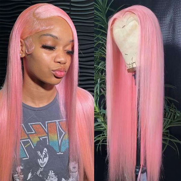 Straight Pink 13X4 Transparent Frontal Brazilian 250% Lace Front Wig Colored Human Hair Wigs For Women Pre Plucked s, Pink 13x4 lace wig
Straight Pink 13X4 Transparent Frontal Brazilian 250% Lace Front Wig Colored Human Hair Wigs For Women Pre Plucked s, Pink 13x4 lace wig