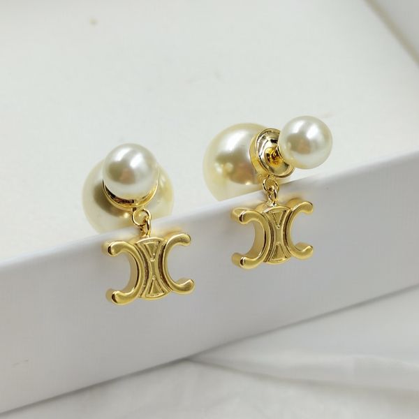 Earring pearl Earrings Alphabet French Fashion Pearl Earrings Dangle Brass
Earring pearl Earrings Alphabet French Fashion Pearl Earrings Dangle Brass