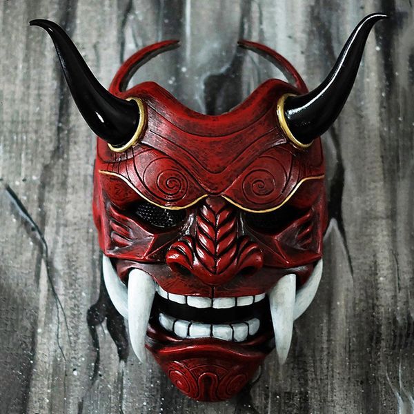 Hannya Mask Headpiece With DemonJapanese Style Ghost Face And Fangs Tusk Cow Horn Design Halloween Cosplay Props resin Make
Hannya Mask Headpiece With DemonJapanese Style Ghost Face And Fangs Tusk Cow Horn Design Halloween Cosplay Props resin Make