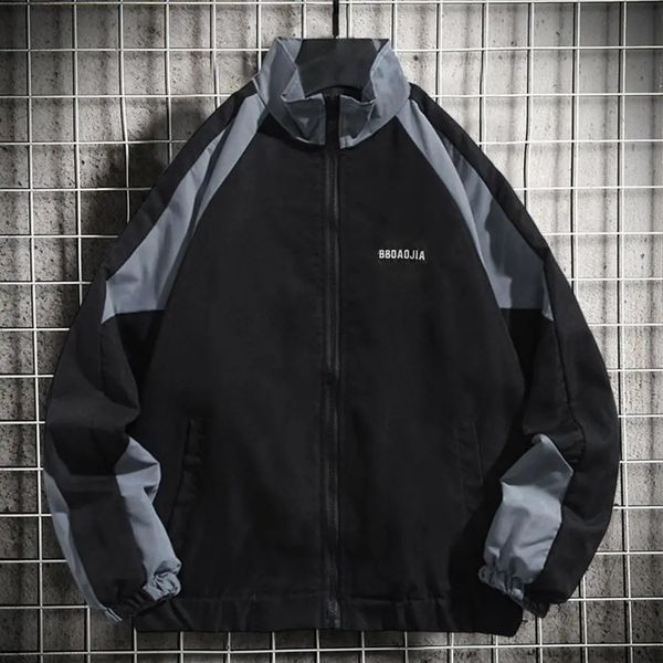 Autumn and winter baseball jackets mens patch work colors long sleeves zipper closure to keep warm unisex casual streetwear 240918