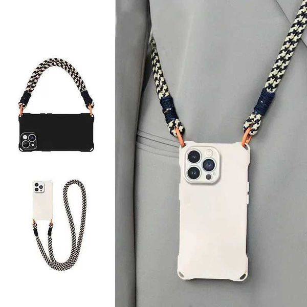 Crossbody Necklace Cord Lanyard Phone Case For iPhone 15 16 14 13 12 11 Pro Max 15 Plus XR X XS Soft Cover Z250220