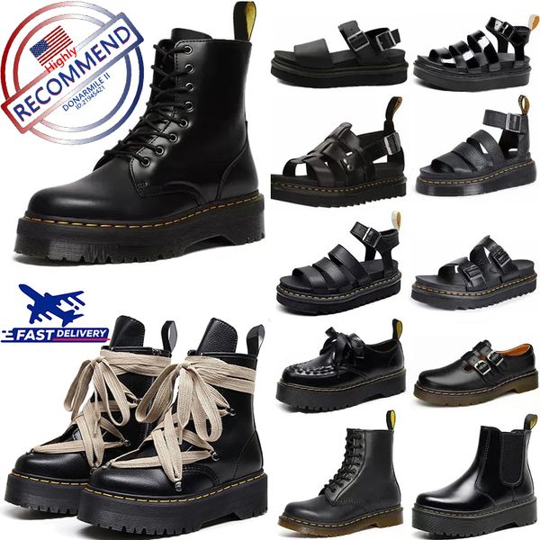 Desiner Martin Boots Leather Winter Snow Boots Men's and Women's Short Boots Leather Boots Smooth Black Fashion Sole Sneakers Ankles Classic Outdoor Sandals