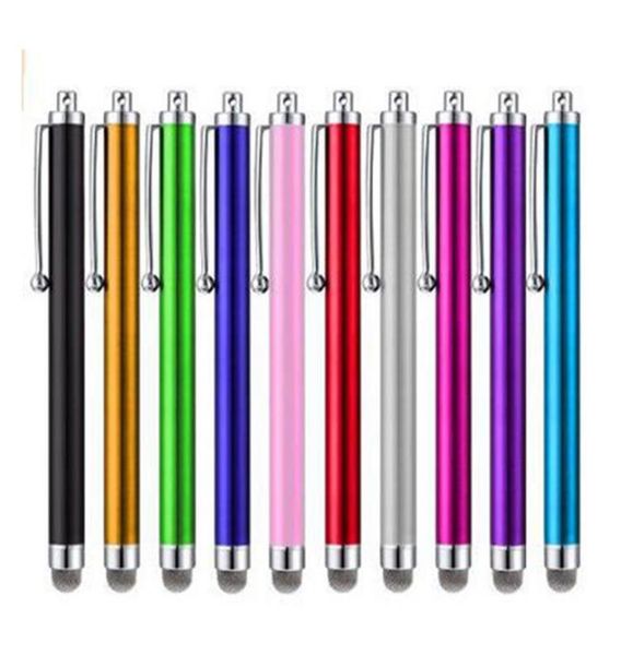 90 Touch Screen Pen Metal Capacitive Screen Stylus Pens For Samsung iPhone Cell Phone Tablet PC 10 Colors548y3150220