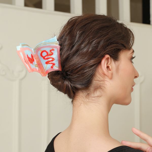 Cute magic book shape acetate scratch clip hair clip back of the head hair accessories plate hair clip headdress sweet large size
Cute magic book shape acetate scratch clip hair clip back of the head hair accessories plate hair clip headdress sweet large size