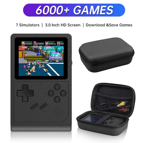 GB300 Portable Handheld 3 inch Video Console Built-in 6000+ Games For SFC/MD/GBA Retro TV Game Player AV Output