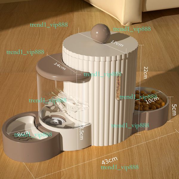 Dog Automatic Feeder pet automatic dispenser Cat Food Double Drinking Bowl Integrated Source water d6e, Brown
Dog Automatic Feeder pet automatic dispenser Cat Food Double Drinking Bowl Integrated Source water d6e, Brown