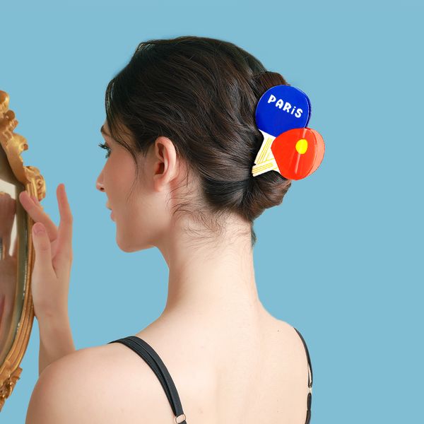 Fun red and blue racket acetate hair clips girl heart bangs clip side clip student creative broken hair clips
Fun red and blue racket acetate hair clips girl heart bangs clip side clip student creative broken hair clips