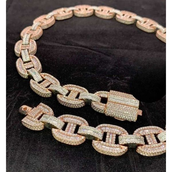 Hiphop Necklace Sterling Sier Baguette G-link Pass the Tester VVS Moissanite Cuban Link Chain
Hiphop Necklace Sterling Sier Baguette G-link Pass the Tester VVS Moissanite Cuban Link Chain