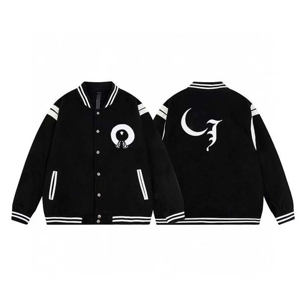 Mens and Womens Jackets Baseball Varsity Jacket Chrome H Letter Stitching Embroidery Men Loose Causal Outwear Coats Outdoor Streetwear, A1
Mens and Womens Jackets Baseball Varsity Jacket Chrome H Letter Stitching Embroidery Men Loose Causal Outwear Coats Outdoor Streetwear, A1