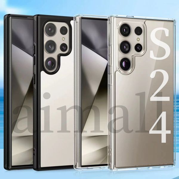 Black TPU Silicone Phone Case for Samsung S2024 2023 Ultra FE Anti Foug Fall Protection Water Resistant Dirt-resistant