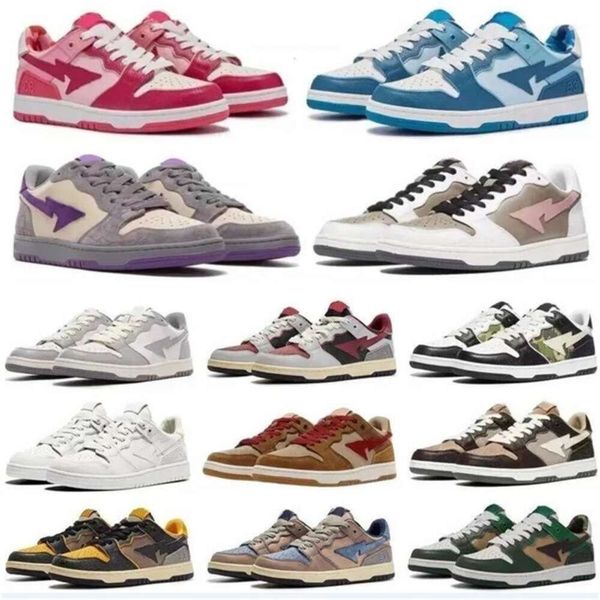 Designer Bathing Ape Stars Sk8 Shoes Low for Men Sneakers Patent Leather Black White Blue Camouflage Skateboarding Plate-forme, Nude
Designer Bathing Ape Stars Sk8 Shoes Low for Men Sneakers Patent Leather Black White Blue Camouflage Skateboarding Plate-forme, Nude