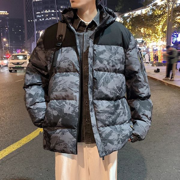 Camouflage Puffer Winter Jackets Men Parkas Warm Thicken Outdoor Sports Windbreaker Coats With Hood Padded Coat