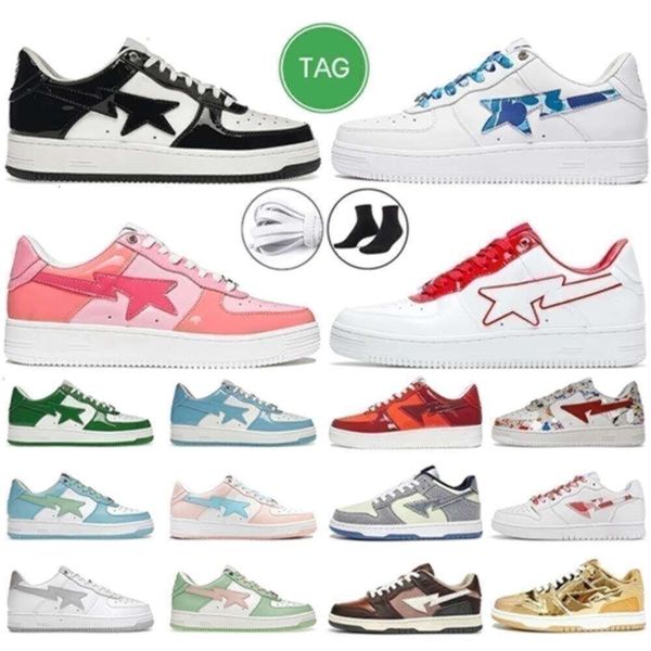 

2024 NEW Sta Shoes Breathable White Black Sax Orange Combo Pink Pastel Green Camo Blue Suede Mens Sports Trainer Running Shoe Size 35-47, Red