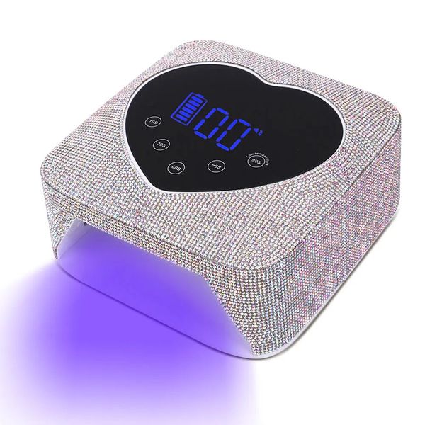 

Portable UV LED Lamp Crystal Diamond Nail Dryer Professional Wireless Curing Tech for Gel Polish Acrylic Nails 240109