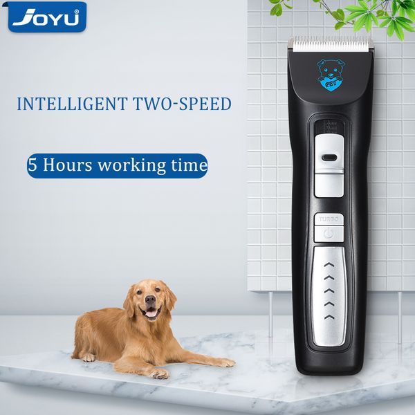 

JOYU Professional Pet Shaver Cat Dog Hair Cutter Trimmer Dog Grooming Kit Rechargeable Electrical Animal Pet Clippers, Color