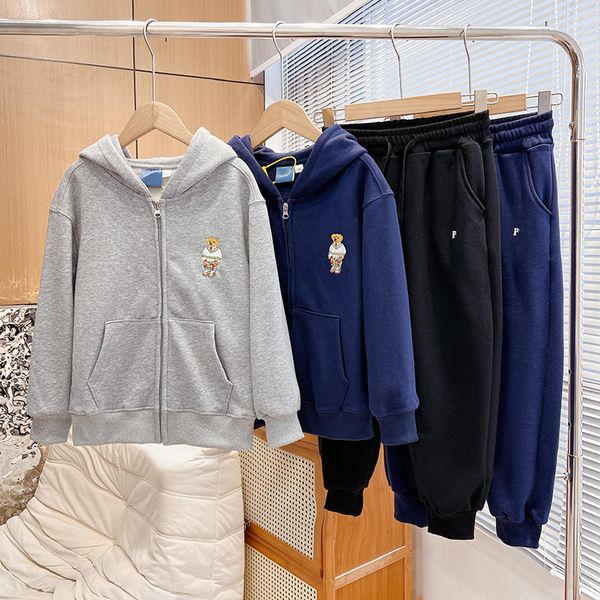 

Kids Designer Clothing Sets Boy Girls Tracksuit Sets Kids Sweatshirt Pants Baby Designer Hoodies Children Winter Spring Sports Clothes esskids-17 CXD2401106, Navy blue