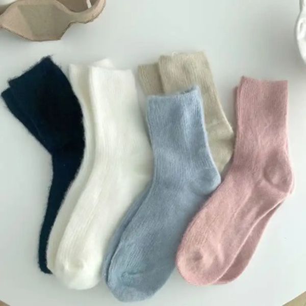 

winter socks, plush women's pure cotton, plush, warm middle tube, autumn and winter cold resistant postpartum socks, Multi