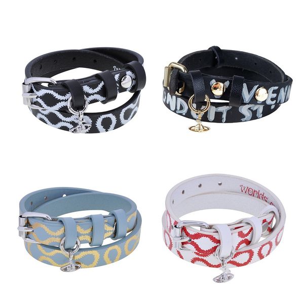 Fashion Saturn Pendant Punk Style Letter Leather Rope Necklace Bracelet Two Strap Luxury Designer Bracelet Necklace for Men and Women Designer Jewelry
Fashion Saturn Pendant Punk Style Letter Leather Rope Necklace Bracelet Two Strap Luxury Designer Bracelet Necklace for Men and Women Designer Jewelry