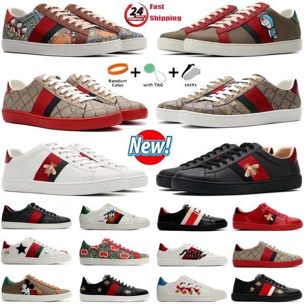Bee Shoes Designer 2024 High Quality Cartoon Ace Leather Snake Embroidery White Green Red Stripes Classic Mens and Womens Casual Outdoor Sneakers, Gca37
Bee Shoes Designer 2024 High Quality Cartoon Ace Leather Snake Embroidery White Green Red Stripes Classic Mens and Womens Casual Outdoor Sneakers, Gca37