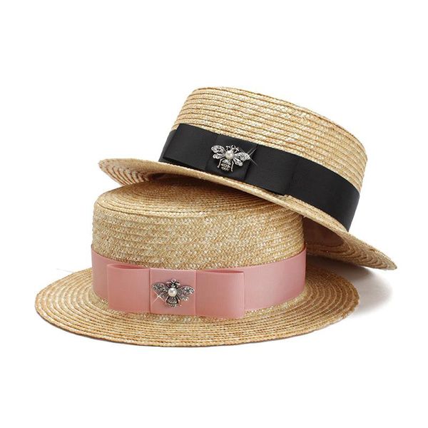 women Natural Wheat Straw Boater Fedora Top Flat Adult Summer Beach Ribbon Band Straw Hats For Holiday Vacation, Customize
women Natural Wheat Straw Boater Fedora Top Flat Adult Summer Beach Ribbon Band Straw Hats For Holiday Vacation, Customize