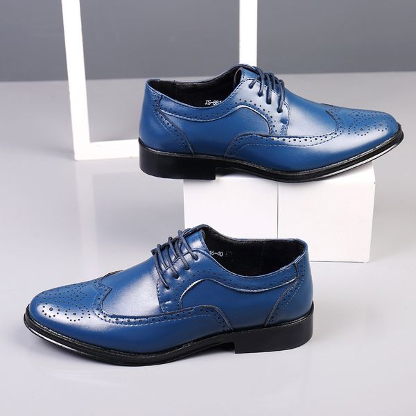 New Breathable Casual Leather Soft-Soled Classic Retro Lace-Up Mens Business Dress Office Leather Shoes Fashion Wedding Party Flats, Blue
New Breathable Casual Leather Soft-Soled Classic Retro Lace-Up Mens Business Dress Office Leather Shoes Fashion Wedding Party Flats, Blue
