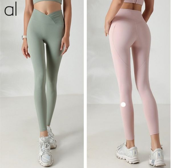 

AL-0045 Loving Heart Hip Fitness Pants Women Wearing Tight Pants High Waist Slimming Training Quick Dry Yoga Pants, Gray