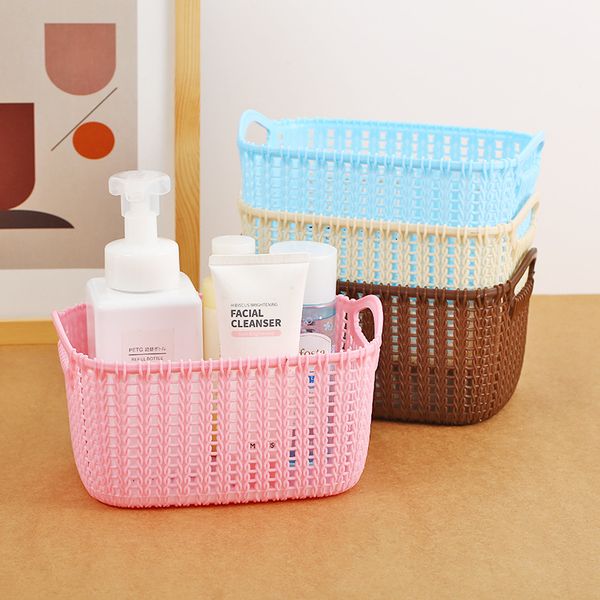wholesale solid color cabinet storage basket, imitation rattan woven hollow plastic storage basket, handle
wholesale solid color cabinet storage basket, imitation rattan woven hollow plastic storage basket, handle