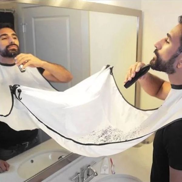 

Mens Cleaning Apron Beard Catcher Adult Hair Shaving Bibs Clean Apron