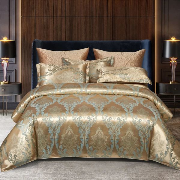 WOSTAR Satin rayon jacquard duvet cover 220x240 2 people double bed quilt bedding set queen king size comforter 240115, Light brown
WOSTAR Satin rayon jacquard duvet cover 220x240 2 people double bed quilt bedding set queen king size comforter 240115, Light brown