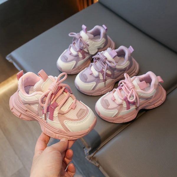 Child Versatile Soft Girls Sneakers Mesh Lace-up Korean Style Color Matching Soft Non-slip Kids Sport Shoes Round-toe 240116, Pink
Child Versatile Soft Girls Sneakers Mesh Lace-up Korean Style Color Matching Soft Non-slip Kids Sport Shoes Round-toe 240116, Pink
