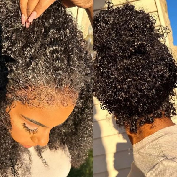 curly Kinky Human Hair Wigs Glueless Wig Human Hair Ready To Wear 360 Full Lace Wig 13x4 HD Lace Frontal Wig, 1b;natural color
curly Kinky Human Hair Wigs Glueless Wig Human Hair Ready To Wear 360 Full Lace Wig 13x4 HD Lace Frontal Wig, 1b;natural color